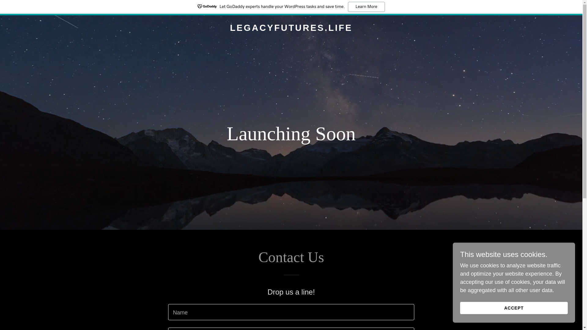 website screenshot of https://legacyfutures.life/
