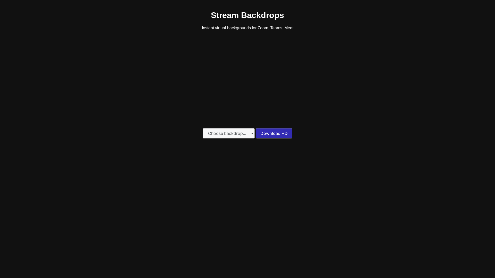 website screenshot of https://streambackdrops.com/