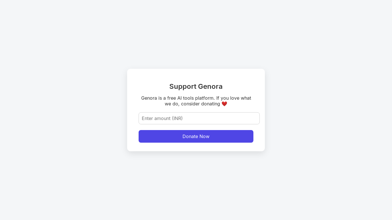 website screenshot of https://donategenora.pages.dev/