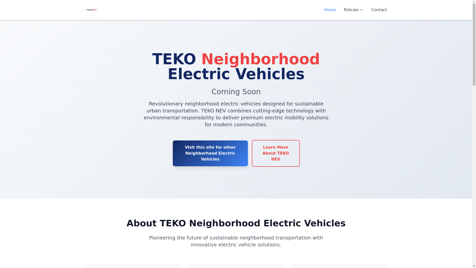 website screenshot of https://tekonev.com/
