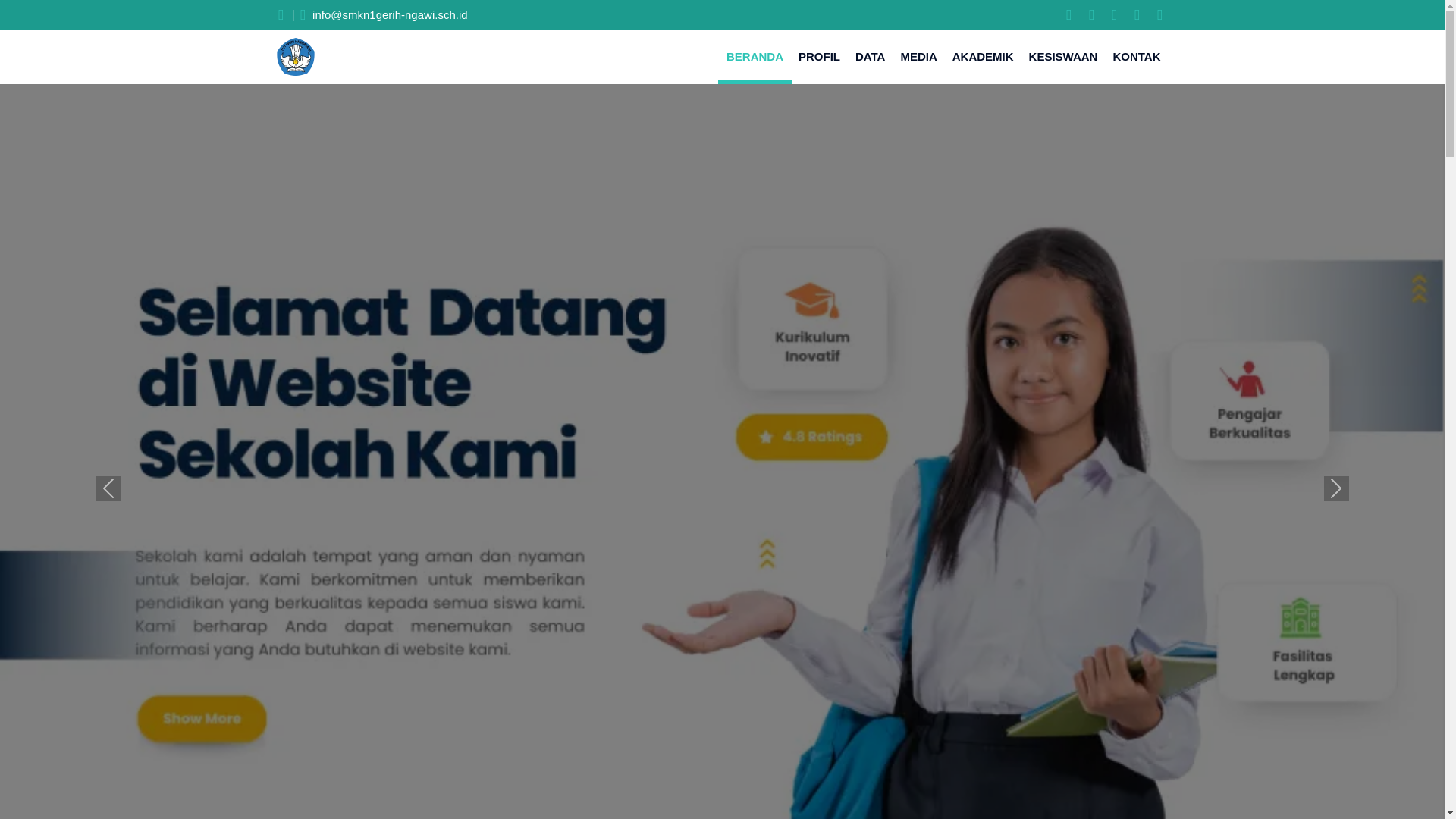 website screenshot of https://smkn1gerih-ngawi.sch.id/