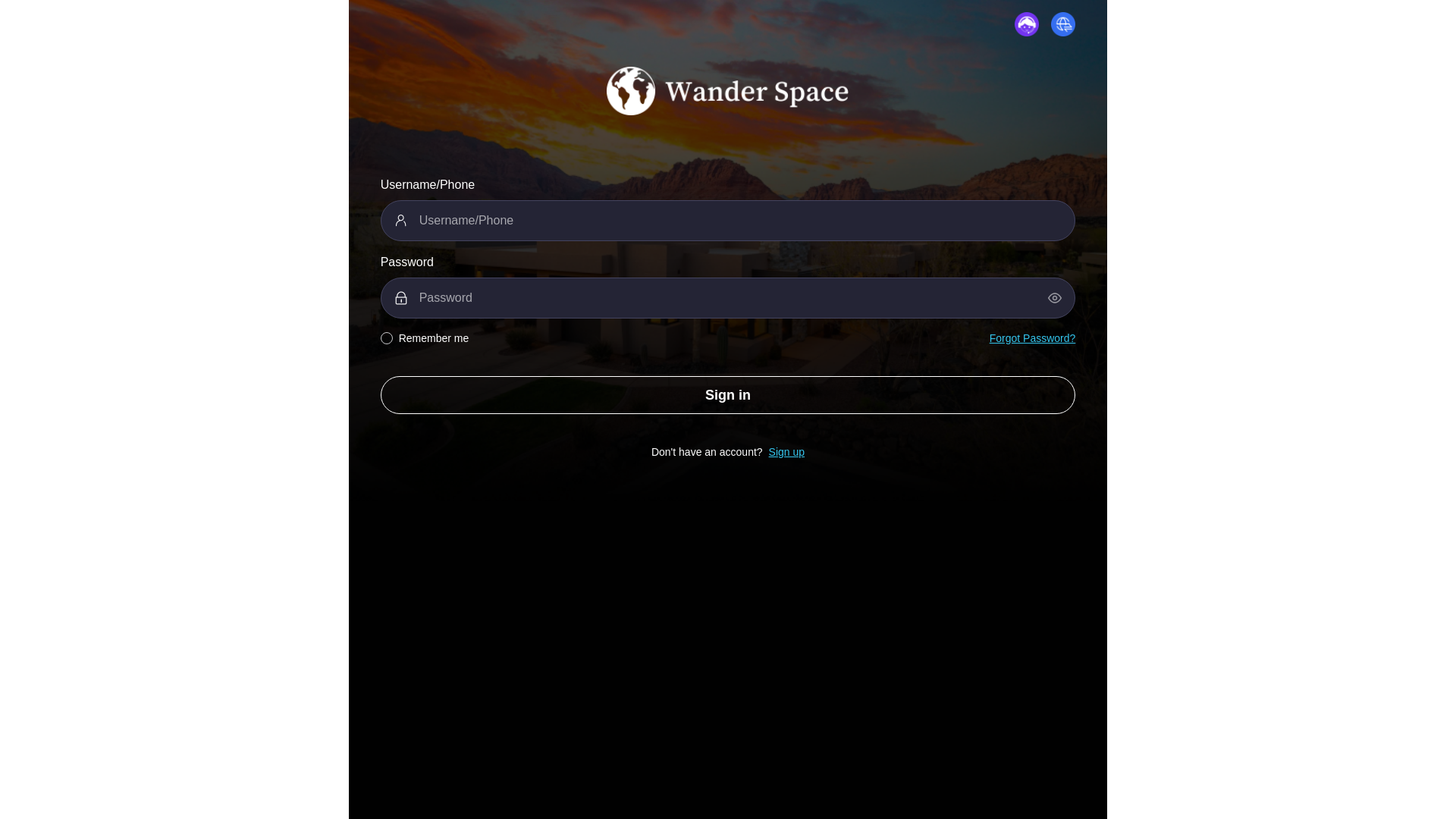 website screenshot of https://wanderlinkspace.com/