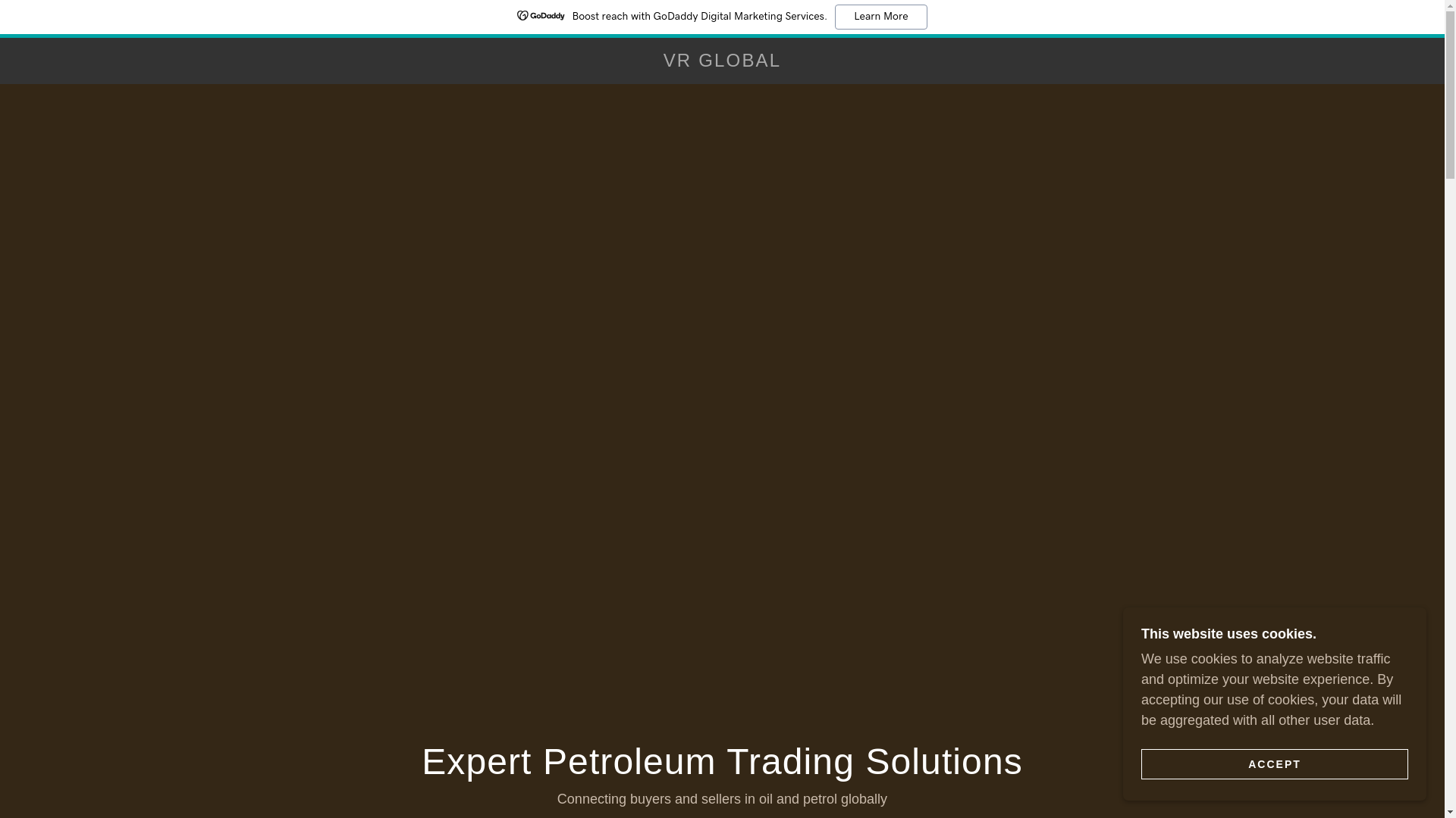 website screenshot of https://vrglobaltrader.in/