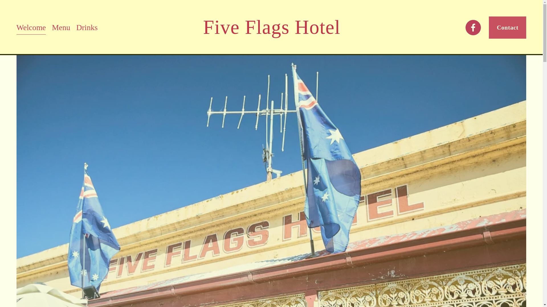 website screenshot of https://fiveflagshotel.com.au/