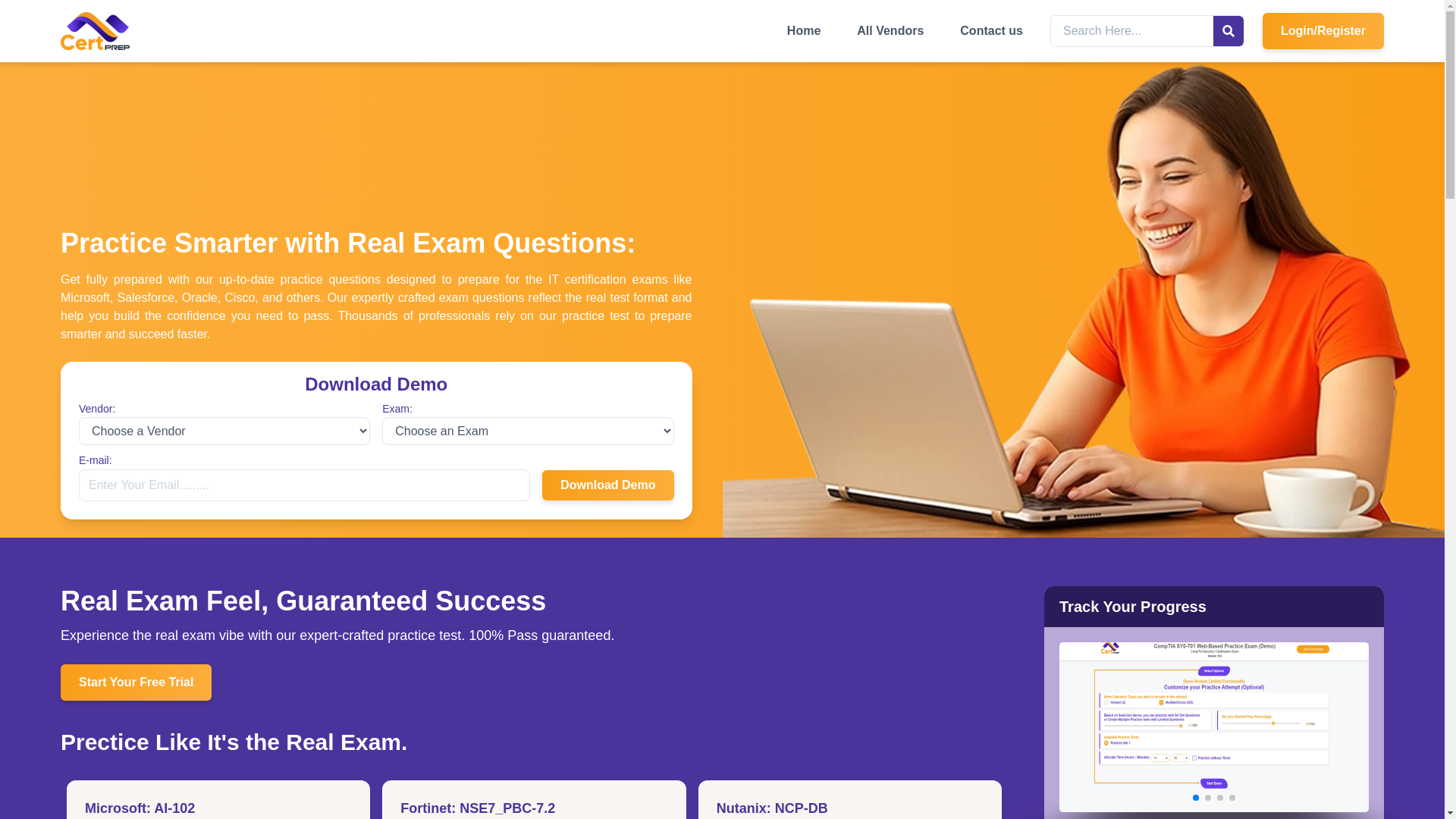 website screenshot of https://itexamstopics.com/
