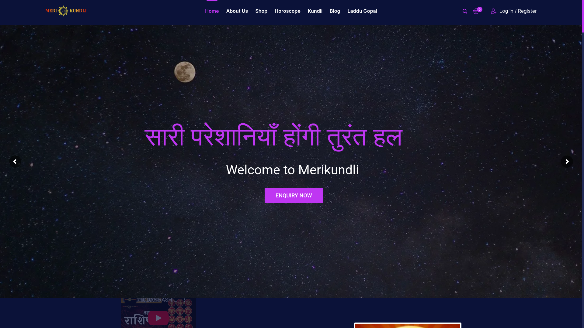 website screenshot of https://merikundli.com