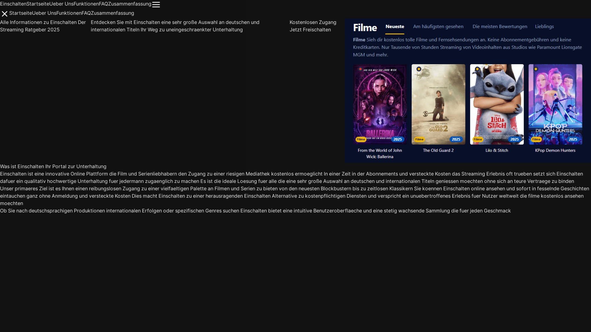 website screenshot of https://einschalten-1tdw.pages.dev/