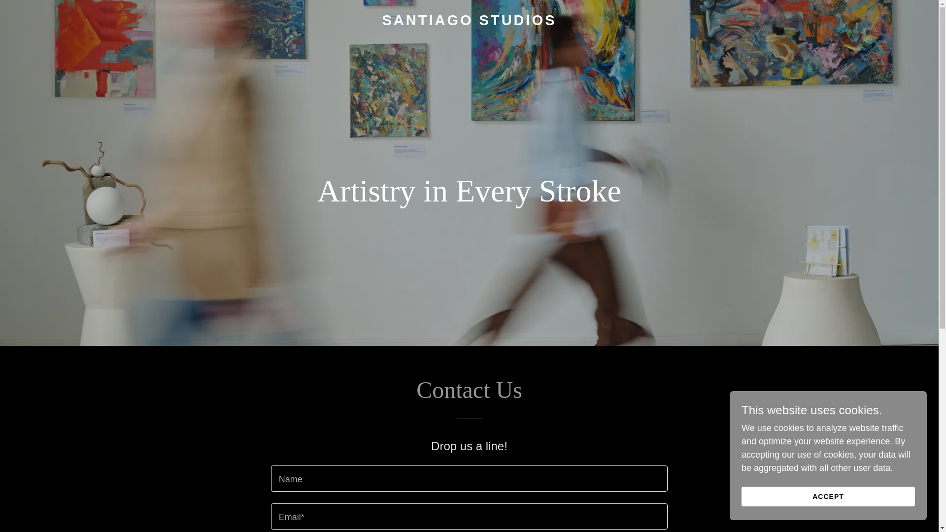 website screenshot of https://santiagostudios.art/