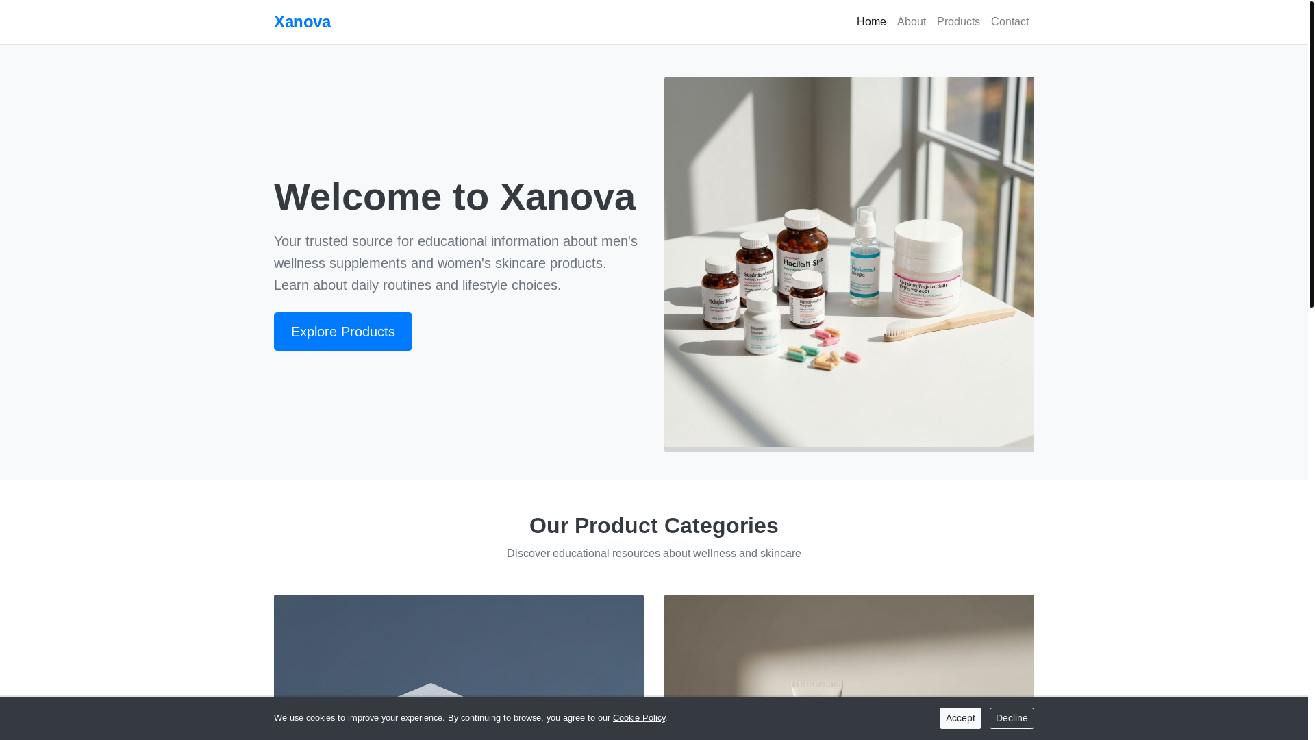 website screenshot of https://xanovaetc.info/