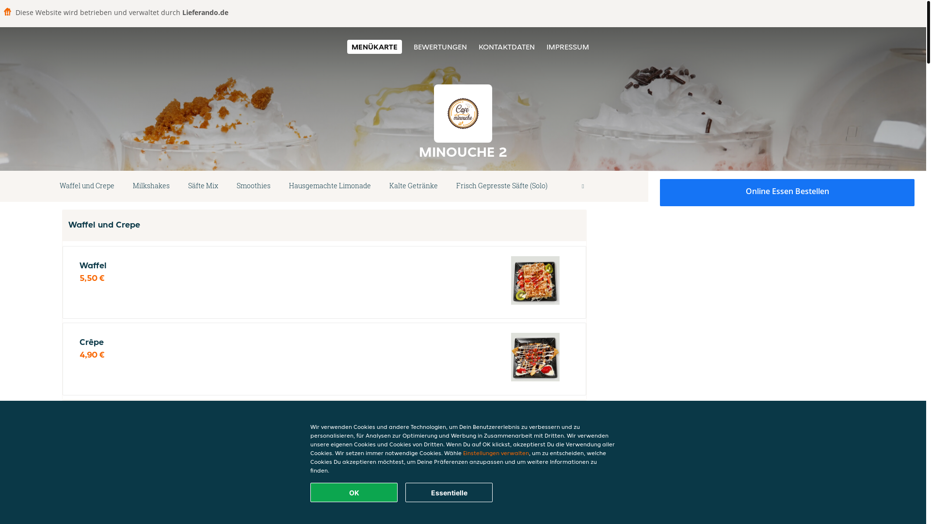 website screenshot of https://minouche2-berlin.de/