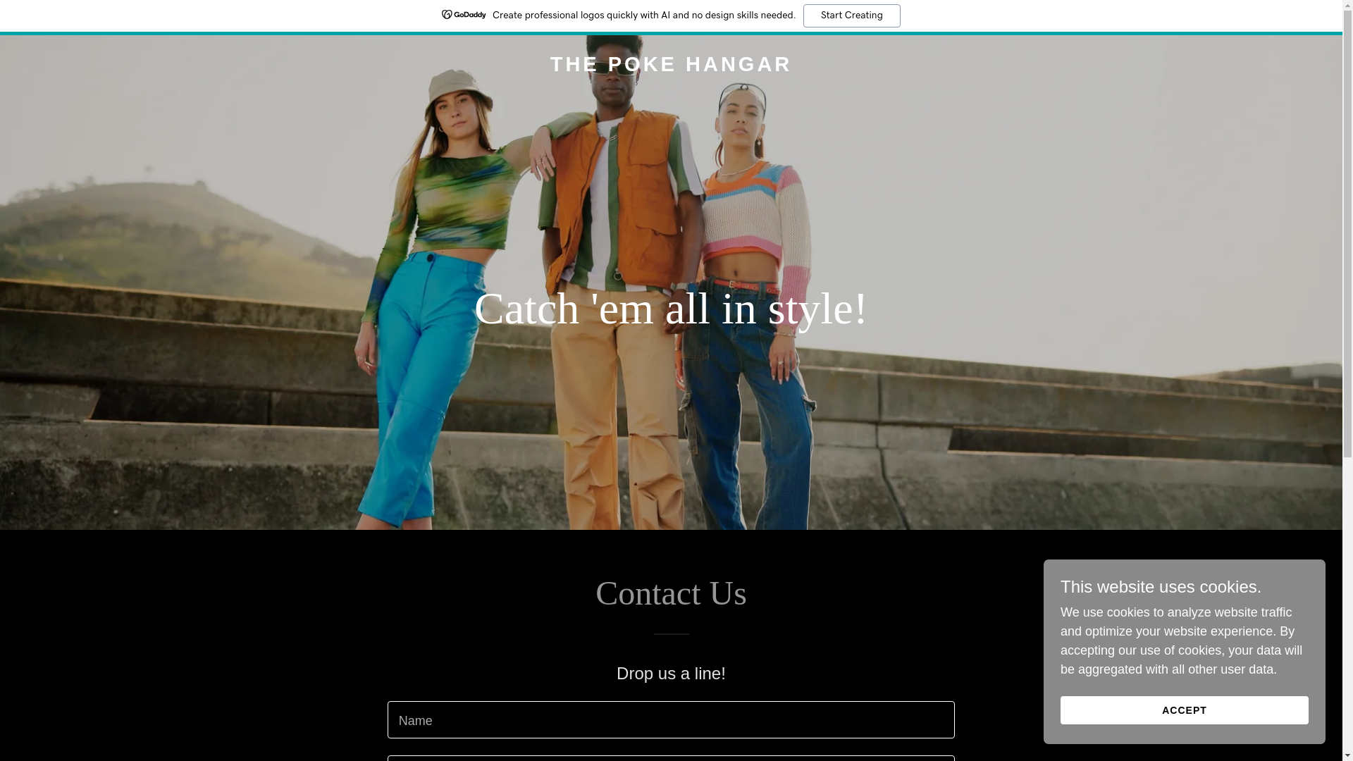 website screenshot of https://thepokehangar.com/