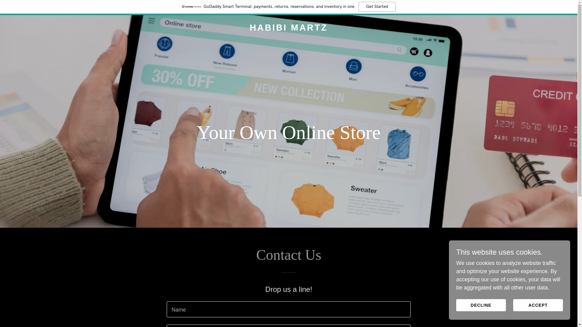 website screenshot of https://habibimartz.store/