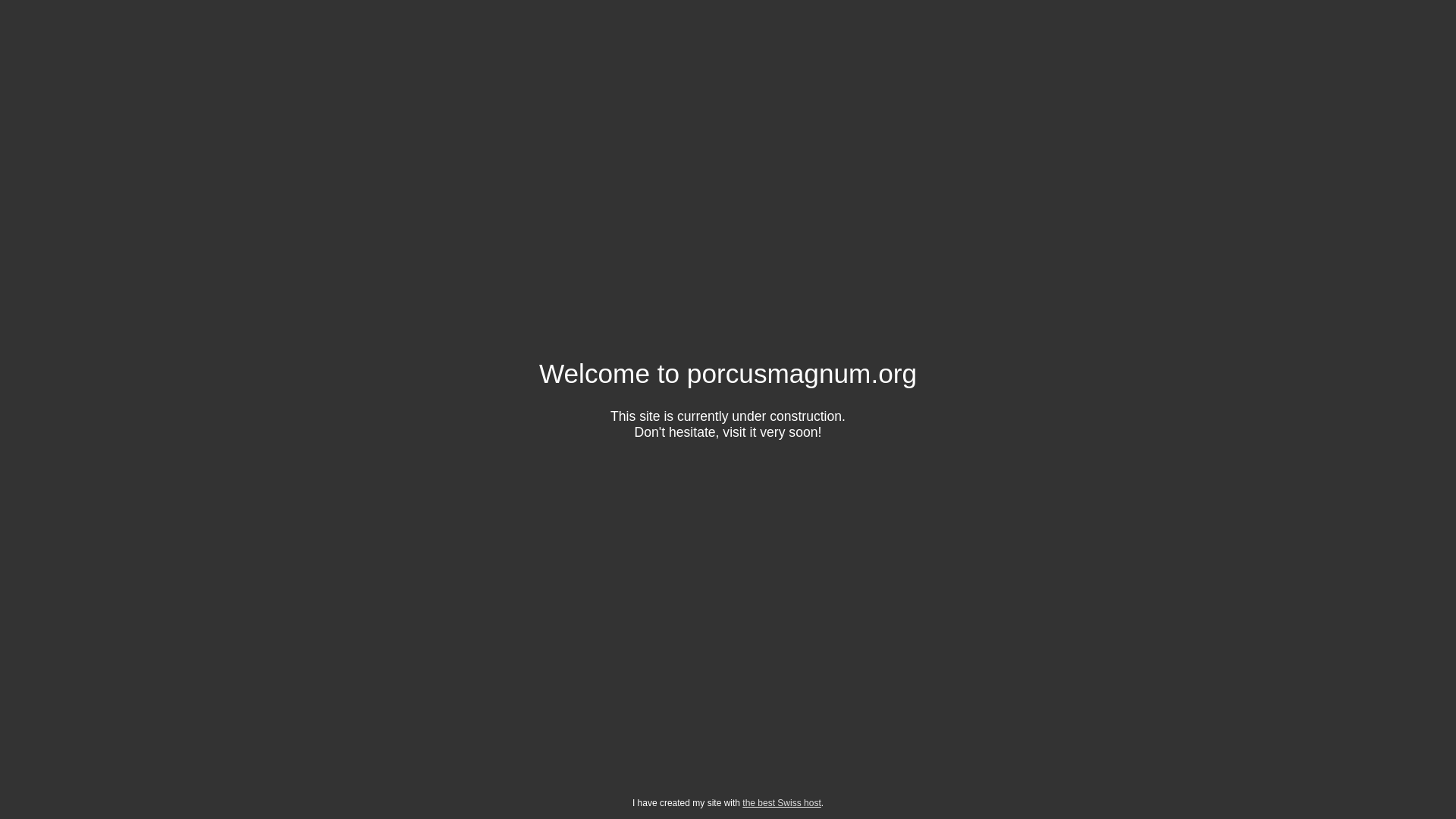 website screenshot of https://porcusmagnum.org/
