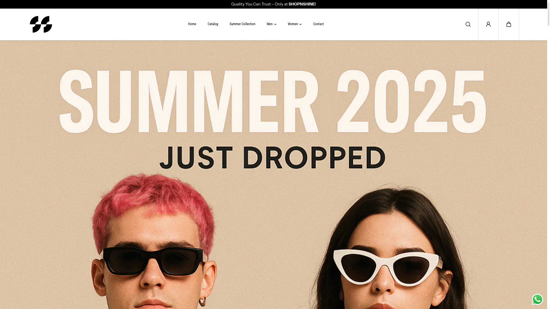 website screenshot of https://shopnshine.info/