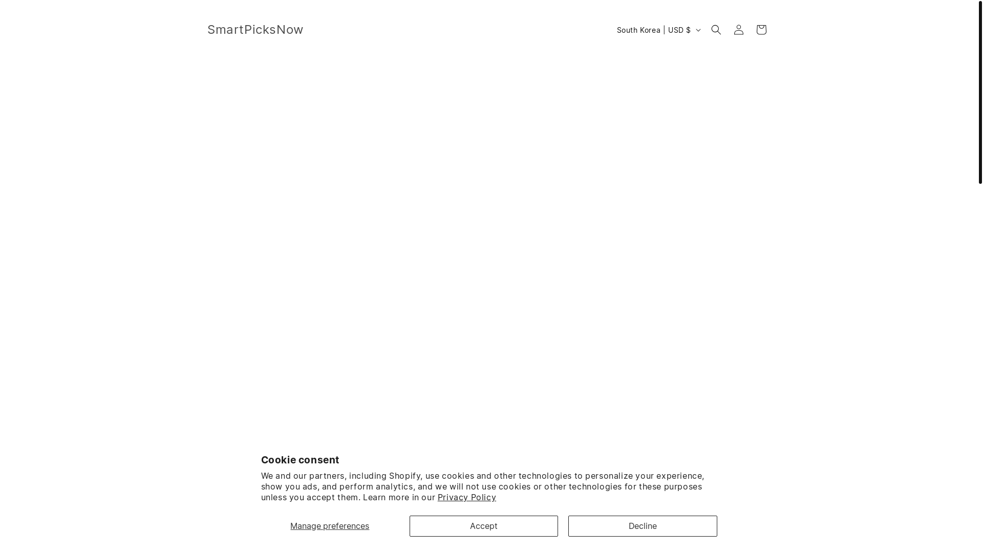 website screenshot of https://picksnow.store/