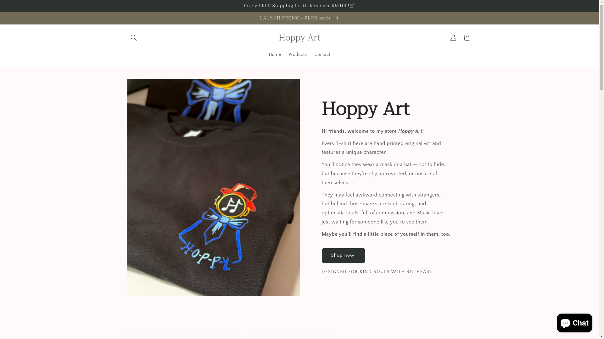 website screenshot of https://hoppyfashion.com/