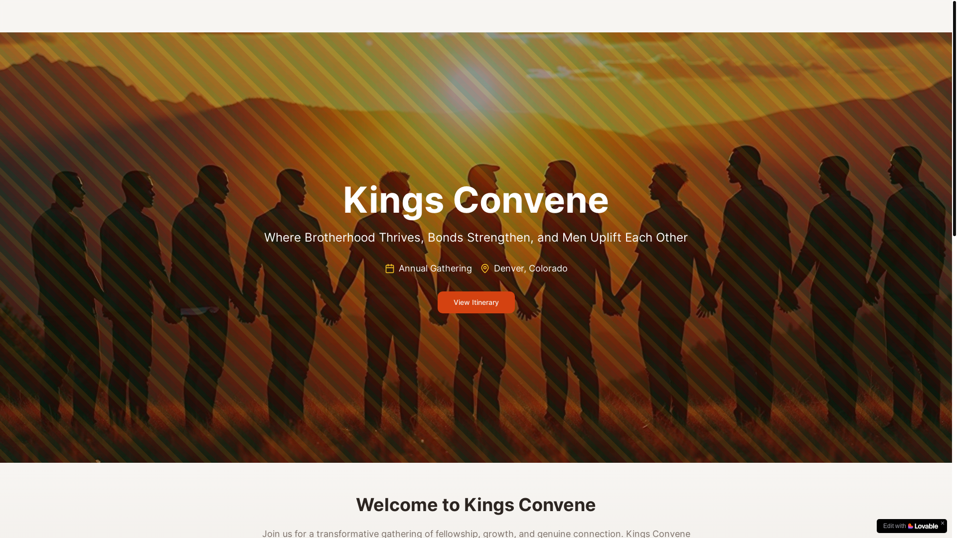 website screenshot of https://kingsconvene.com/