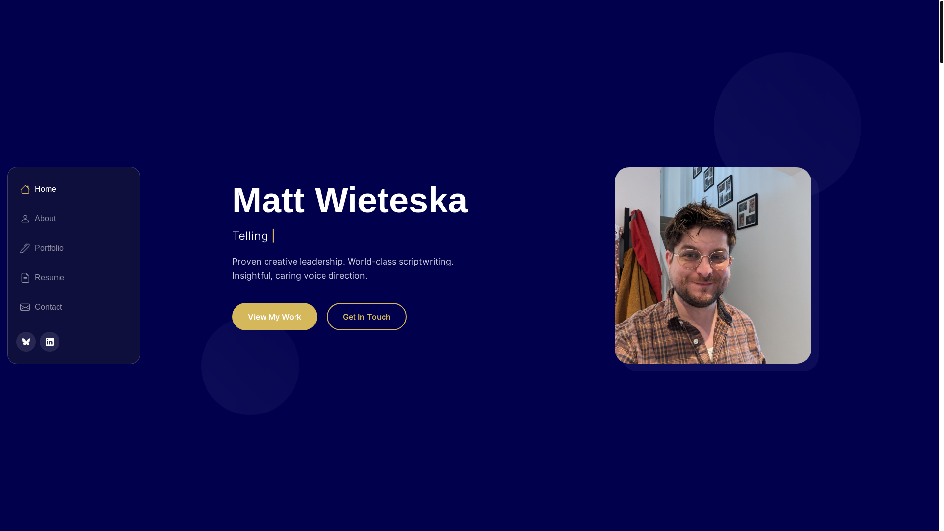 website screenshot of https://mattwieteska-com.pages.dev/