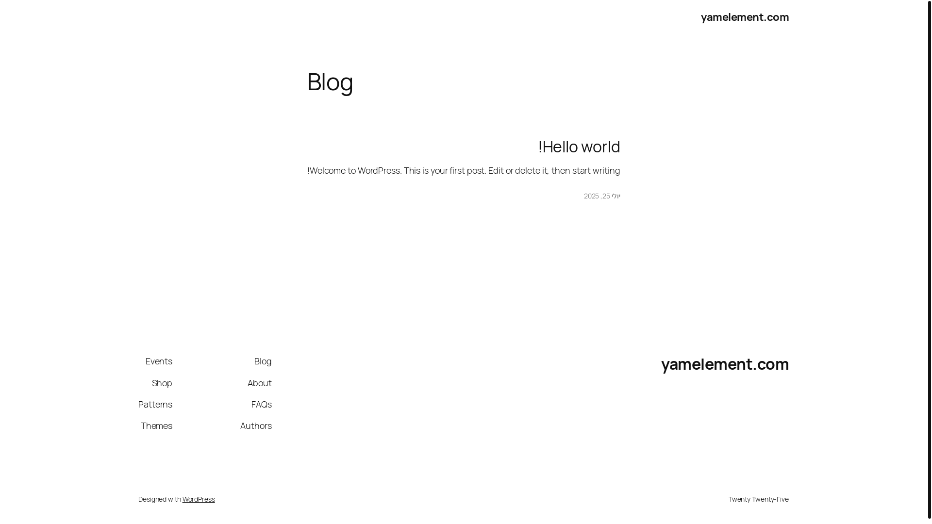website screenshot of https://yamelement.com/