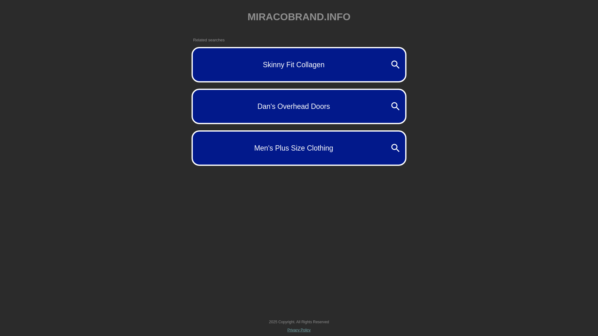 website screenshot of https://miracobrand.info/