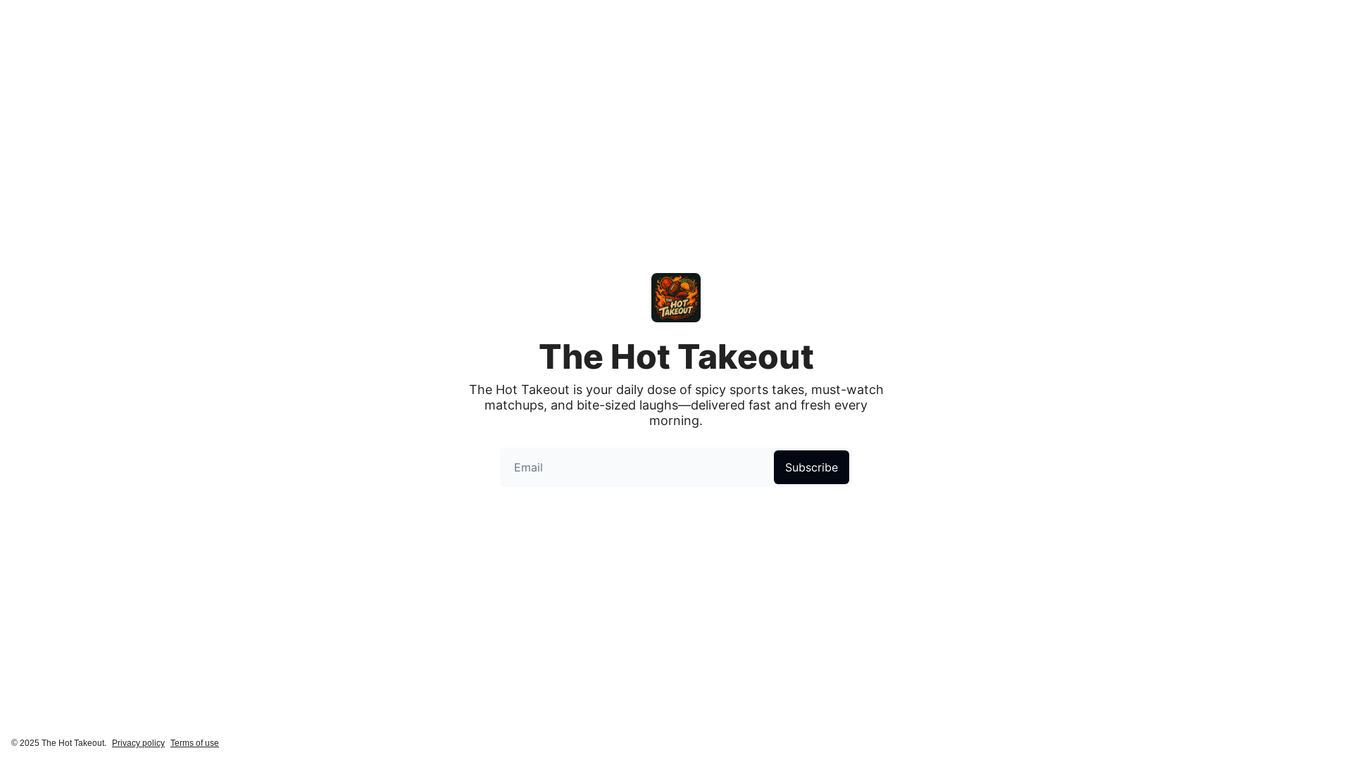 website screenshot of https://thehottakeout.com/