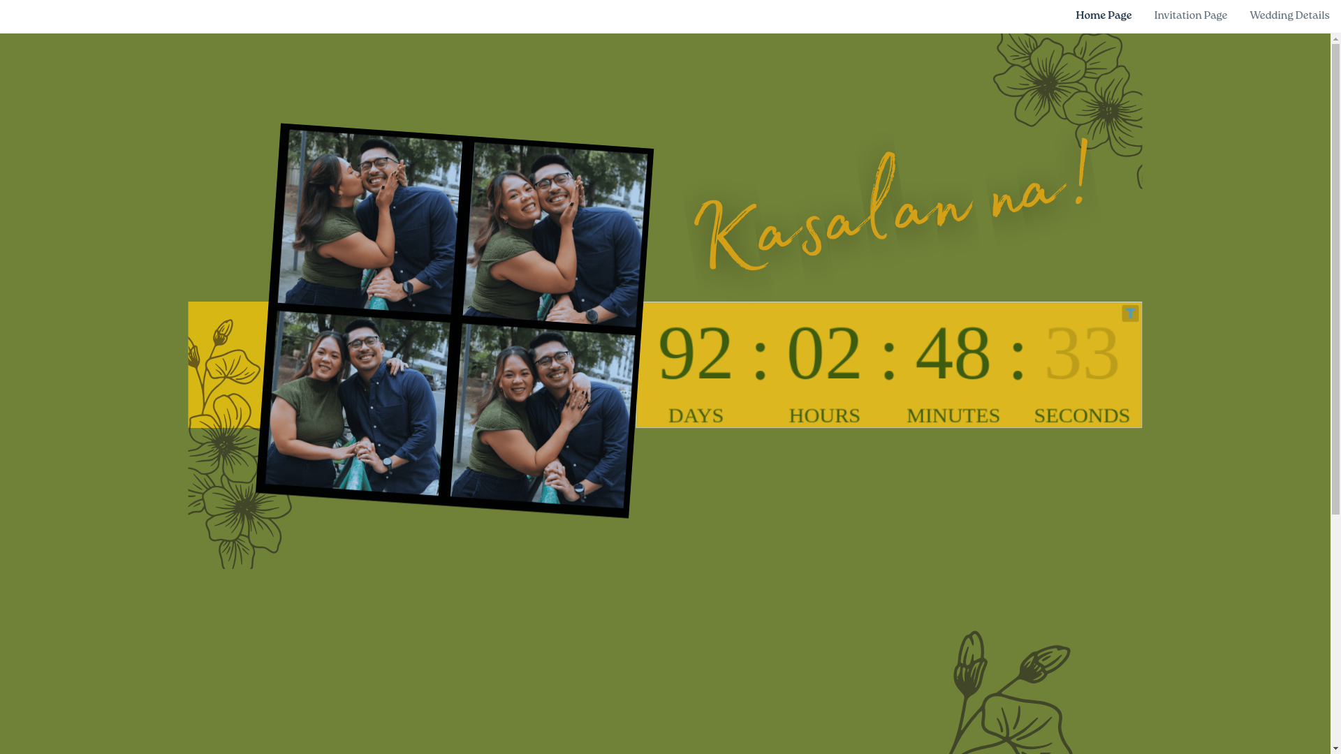 website screenshot of https://carloandjenina.com/