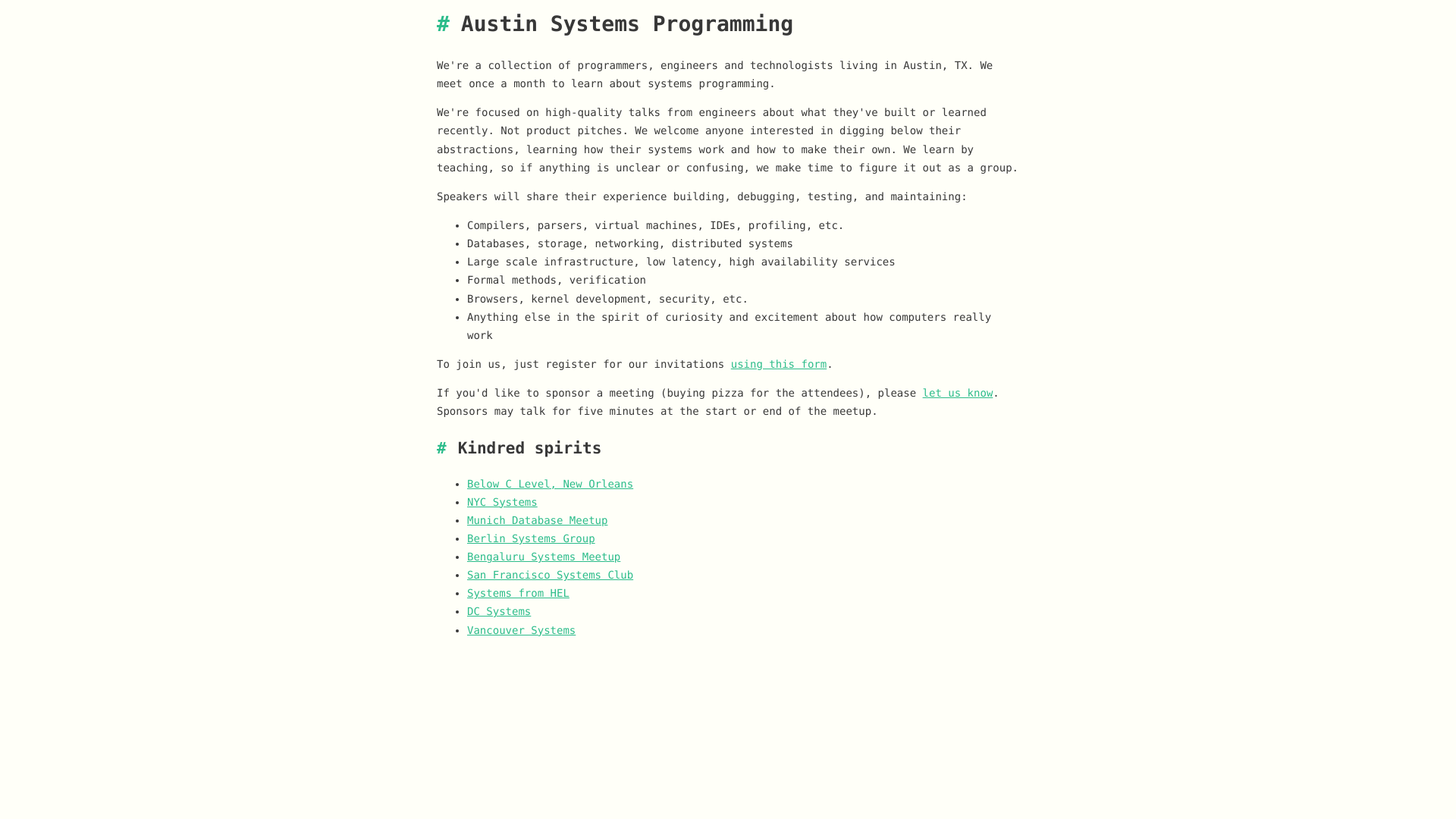website screenshot of https://austin-systems-programming.pages.dev/