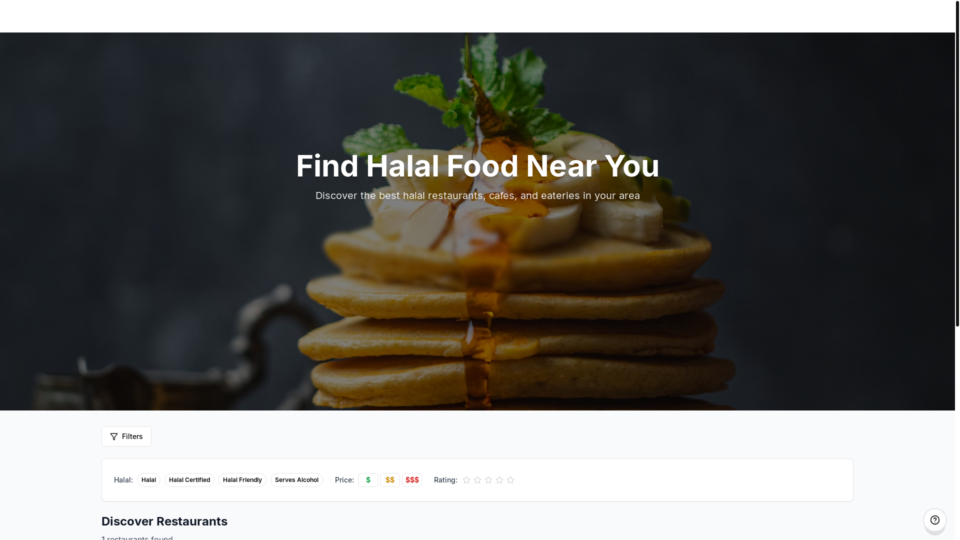 website screenshot of https://halalmaps.com.au/