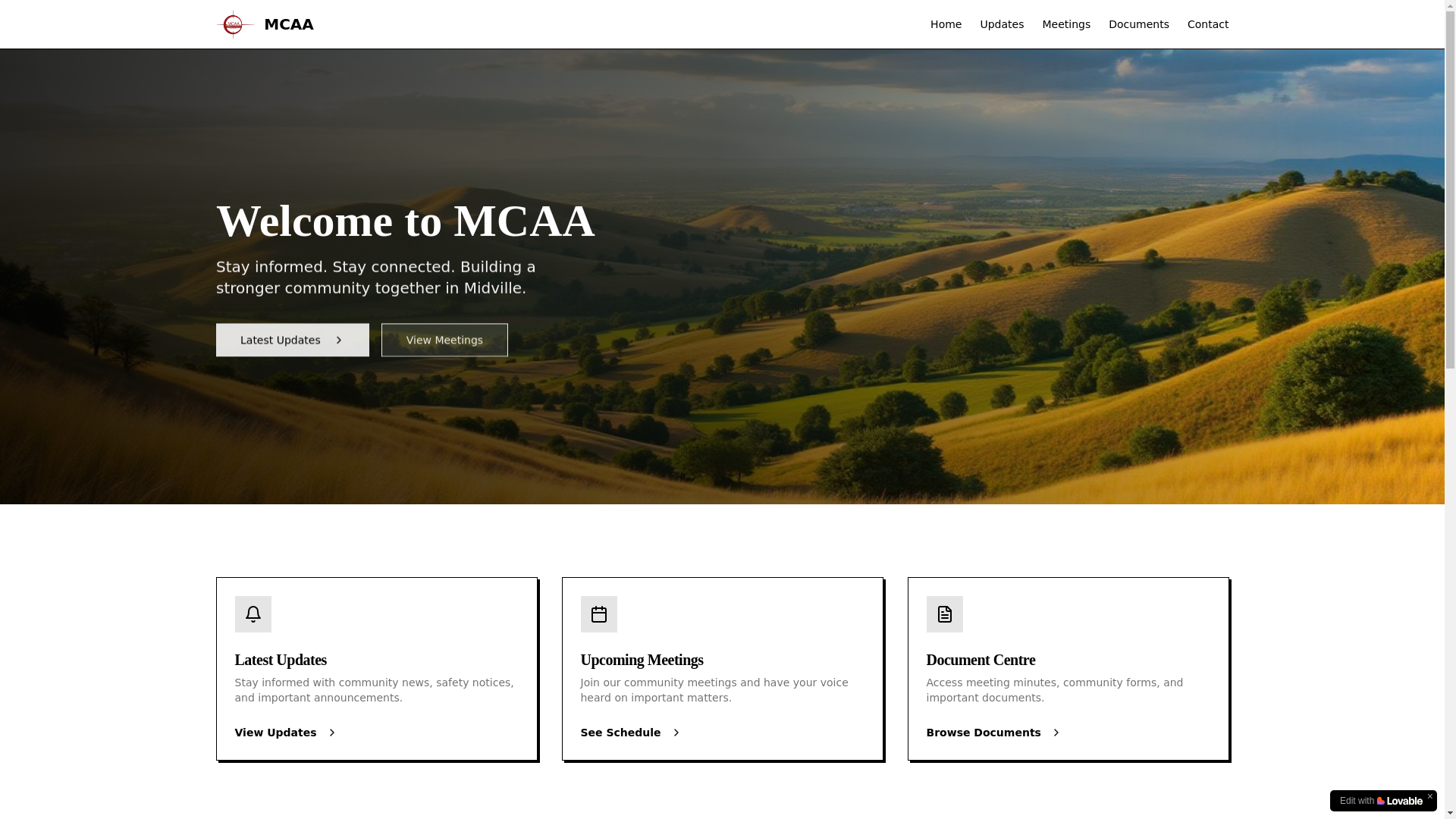 website screenshot of https://midvillecaa.co.za/