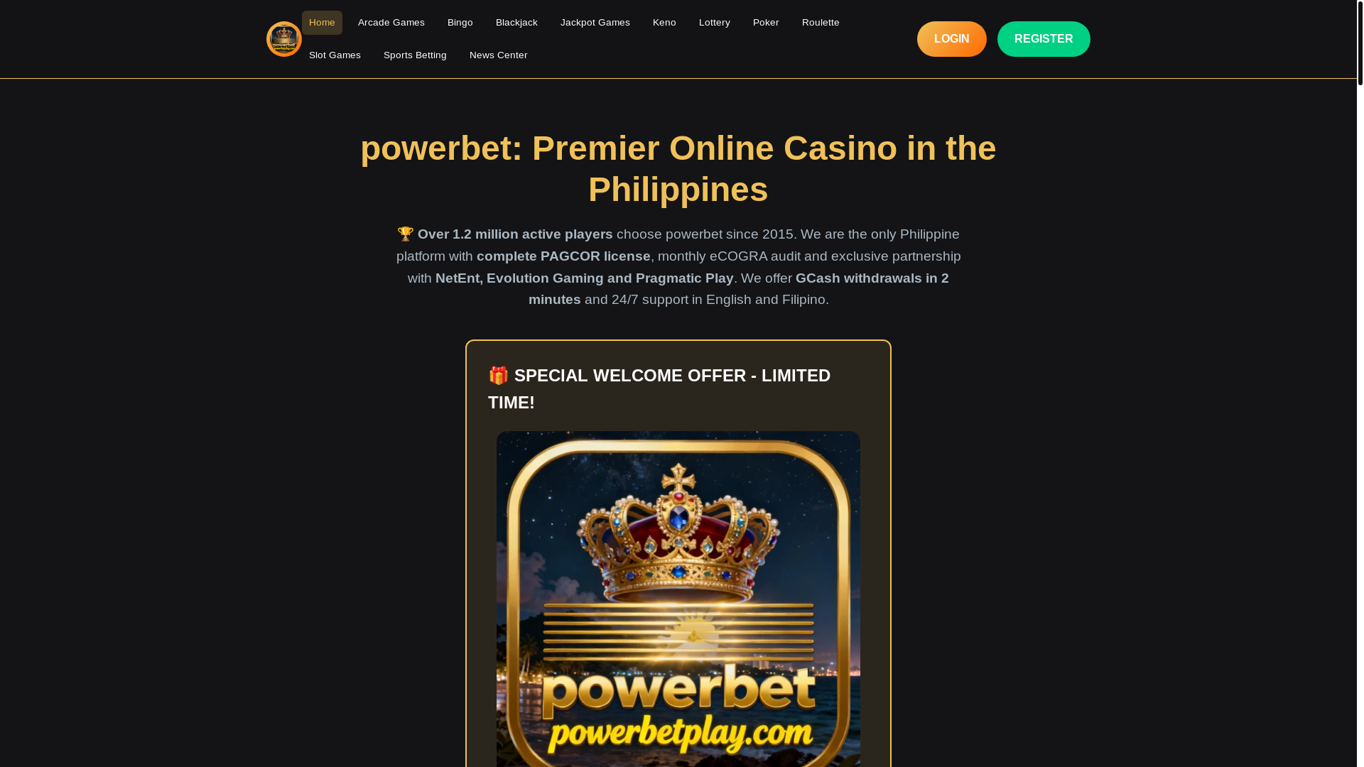 website screenshot of https://powerbetplay.com/