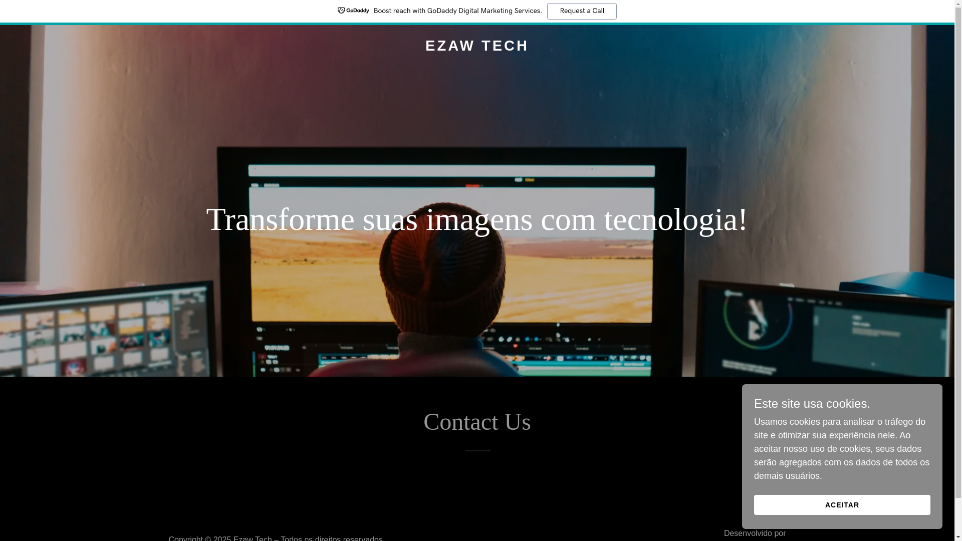 website screenshot of https://ezawtech.com.br/