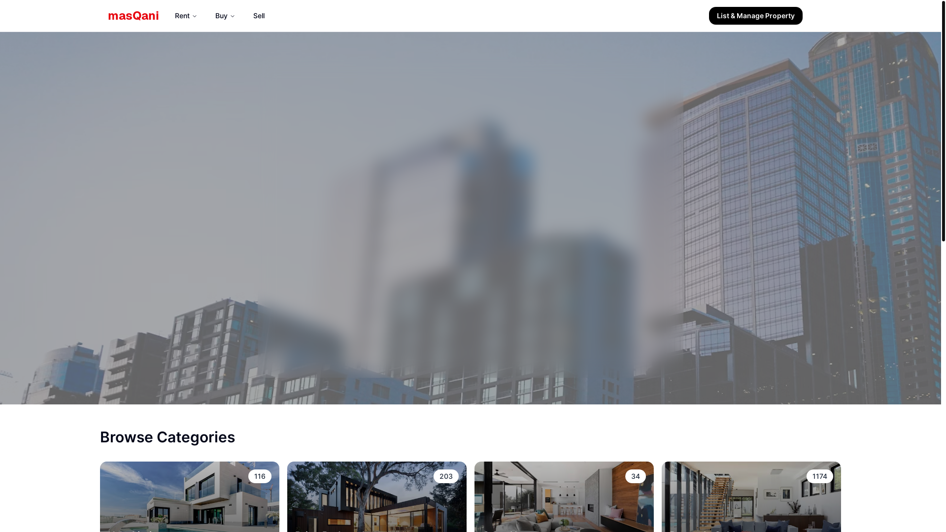 website screenshot of https://masqani.co.ke/