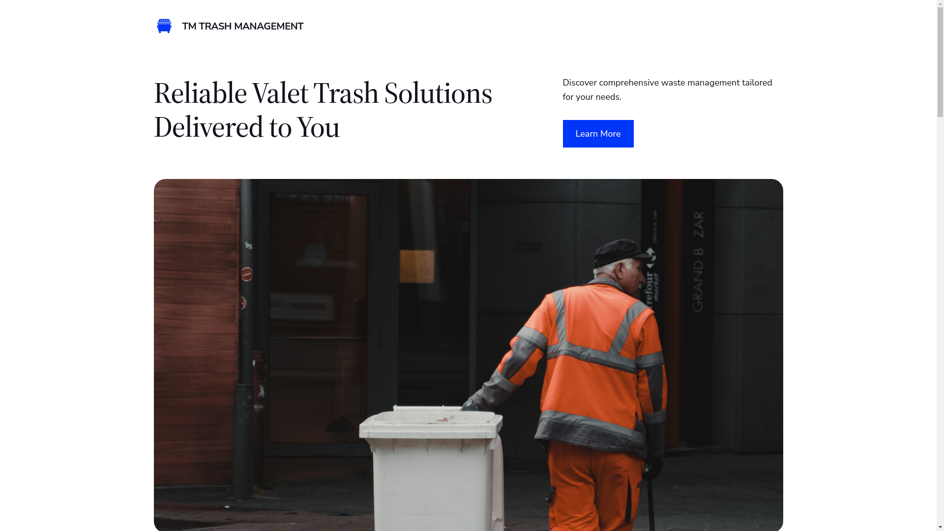 website screenshot of https://tmtrashmanagement.com/