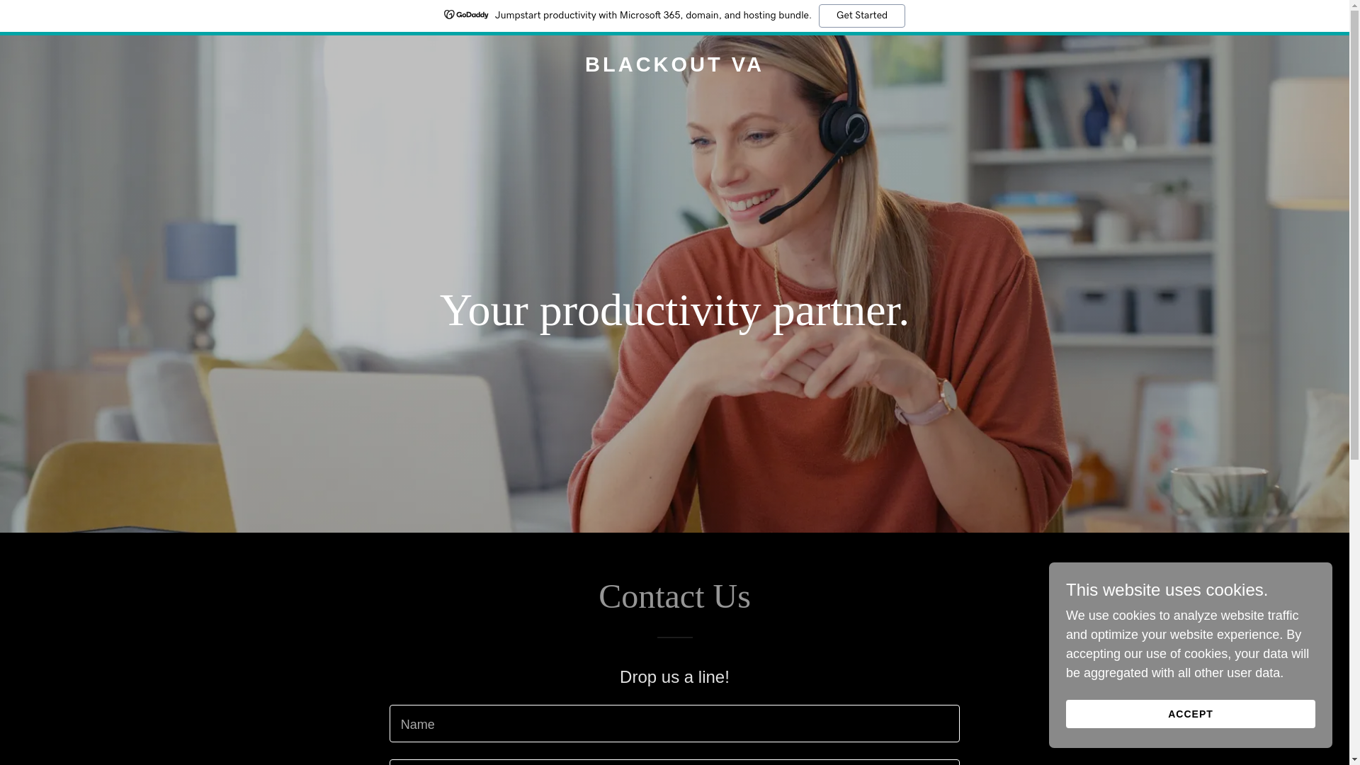 website screenshot of https://blackoutva.com/
