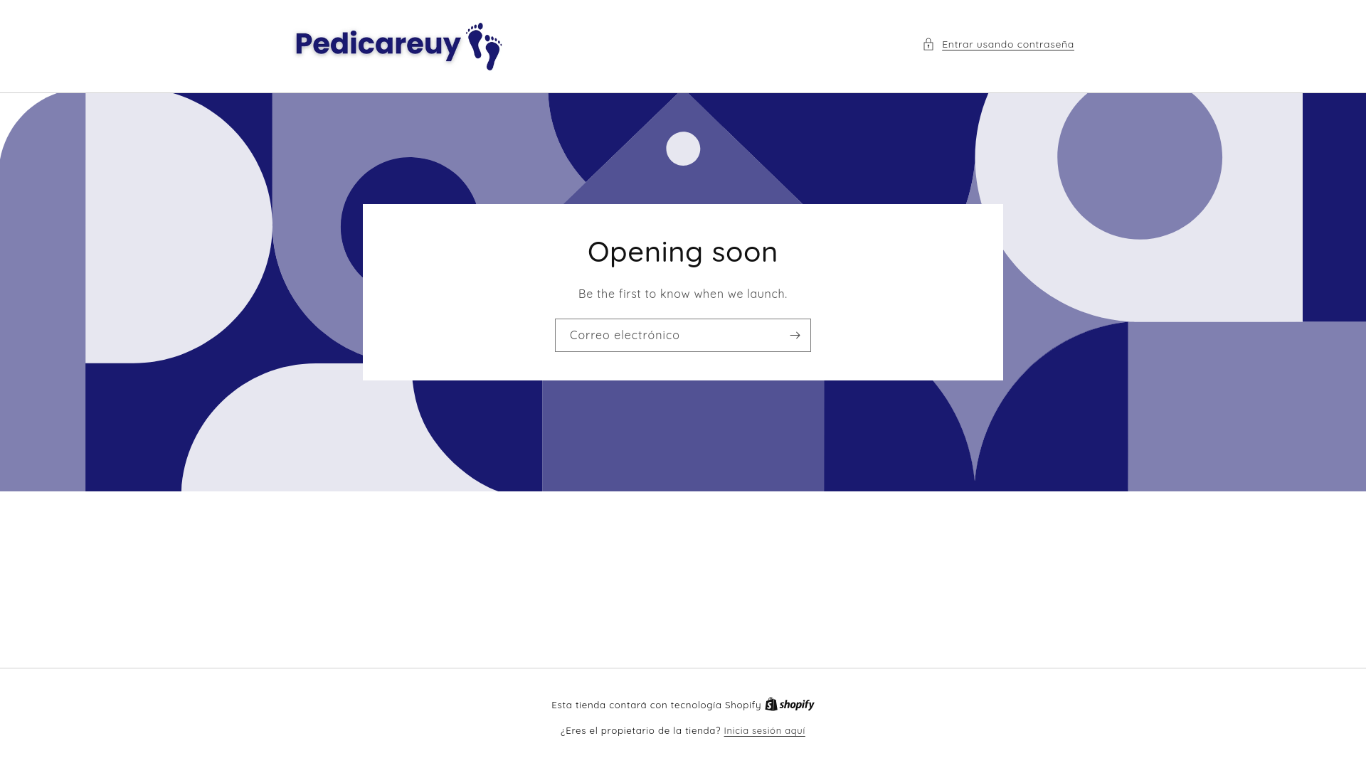 website screenshot of https://pedicareuy.shop/
