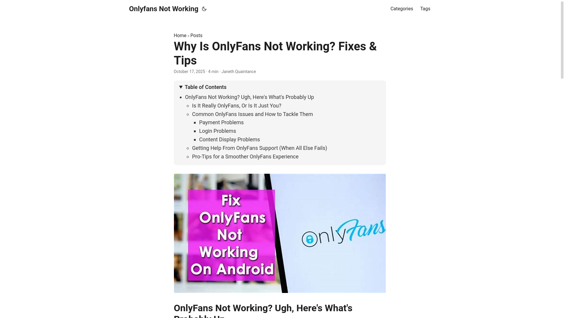 website screenshot of https://onlyfans-not-working.pages.dev/