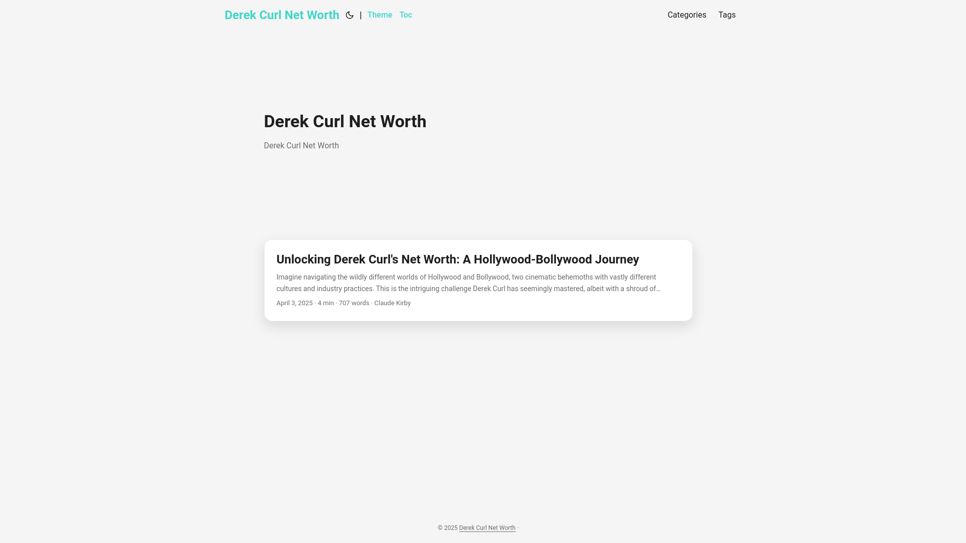 website screenshot of https://derek-curl-net-worth.pages.dev/