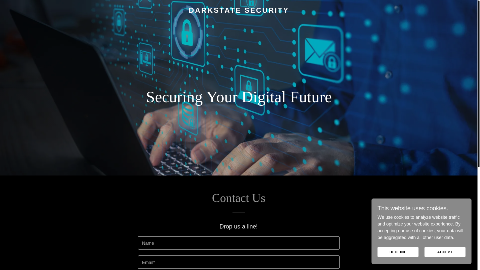 website screenshot of https://darkstatesecurity.com/
