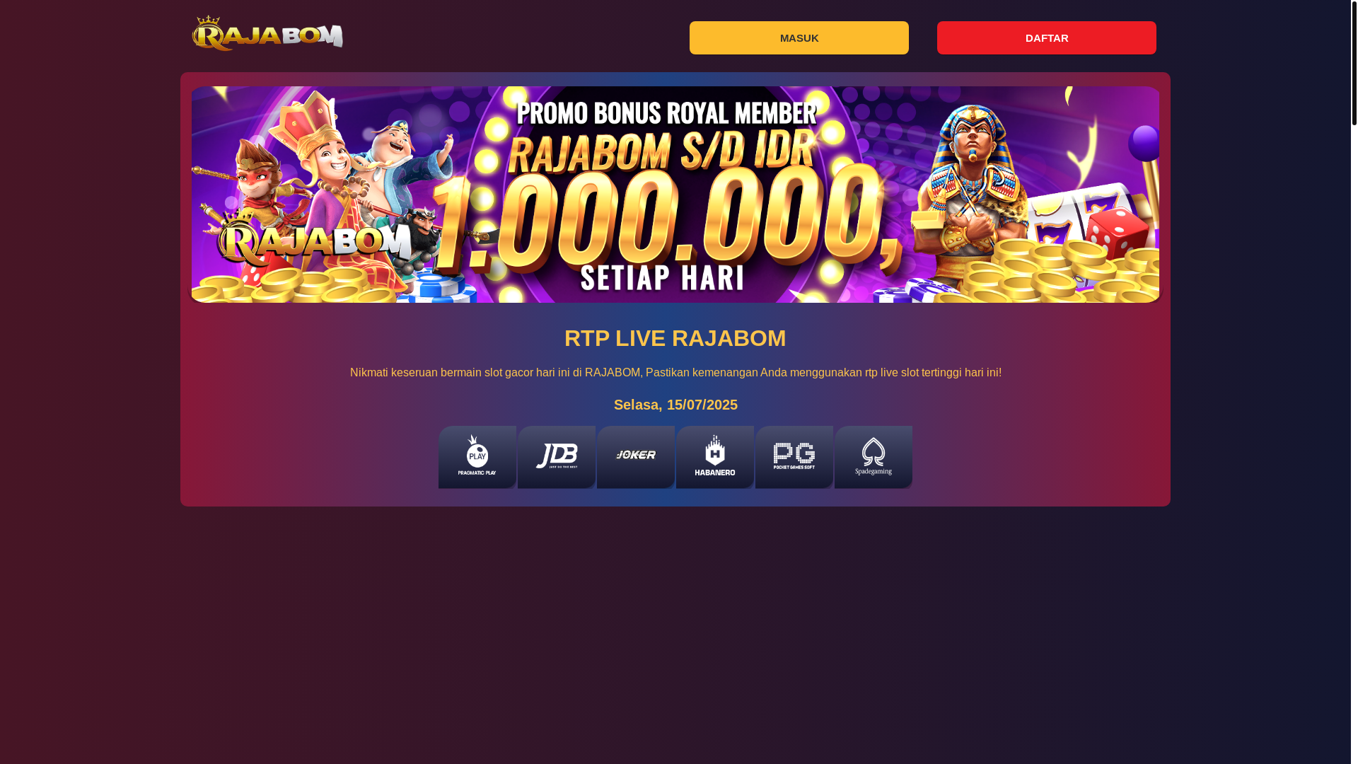 website screenshot of https://rtp-rajabom-ln0.pages.dev/