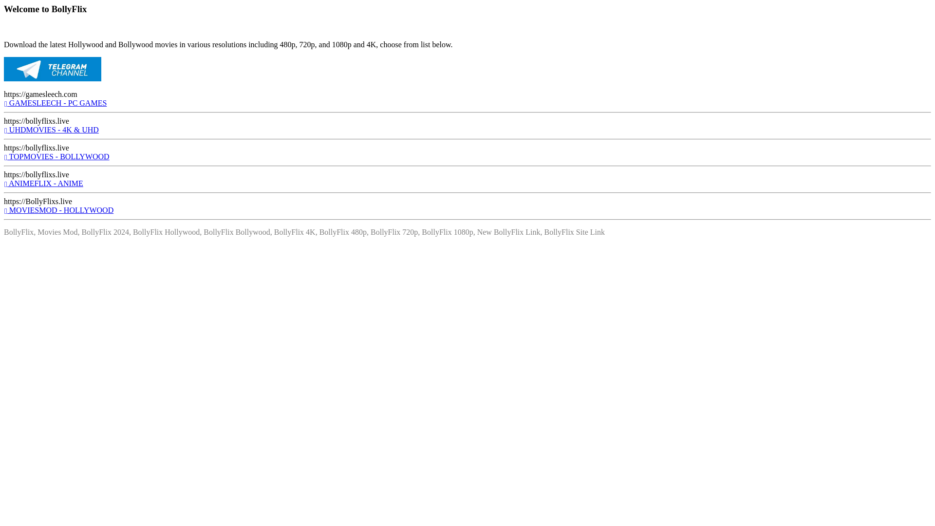 website screenshot of https://bollyflixlist.site/