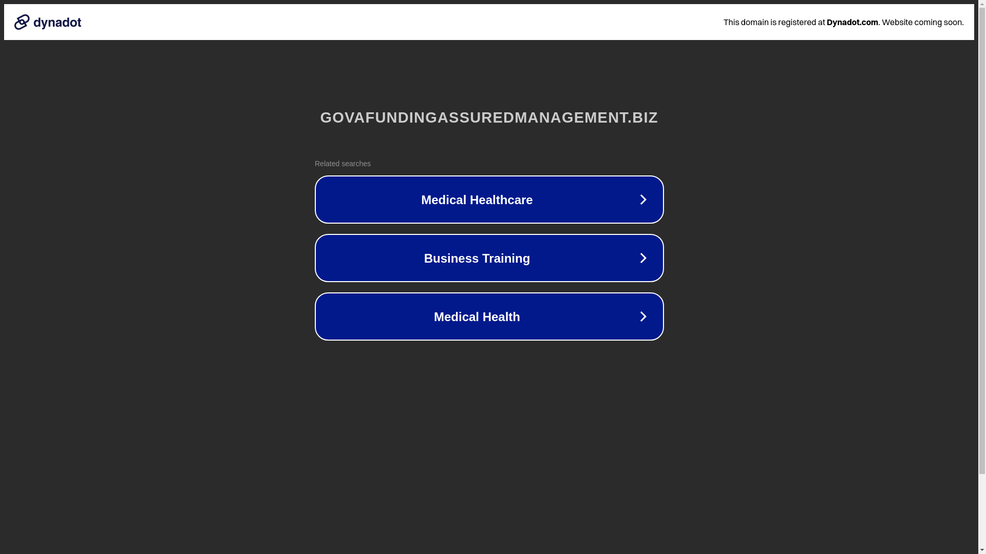 website screenshot of https://govafundingassuredmanagement.biz/