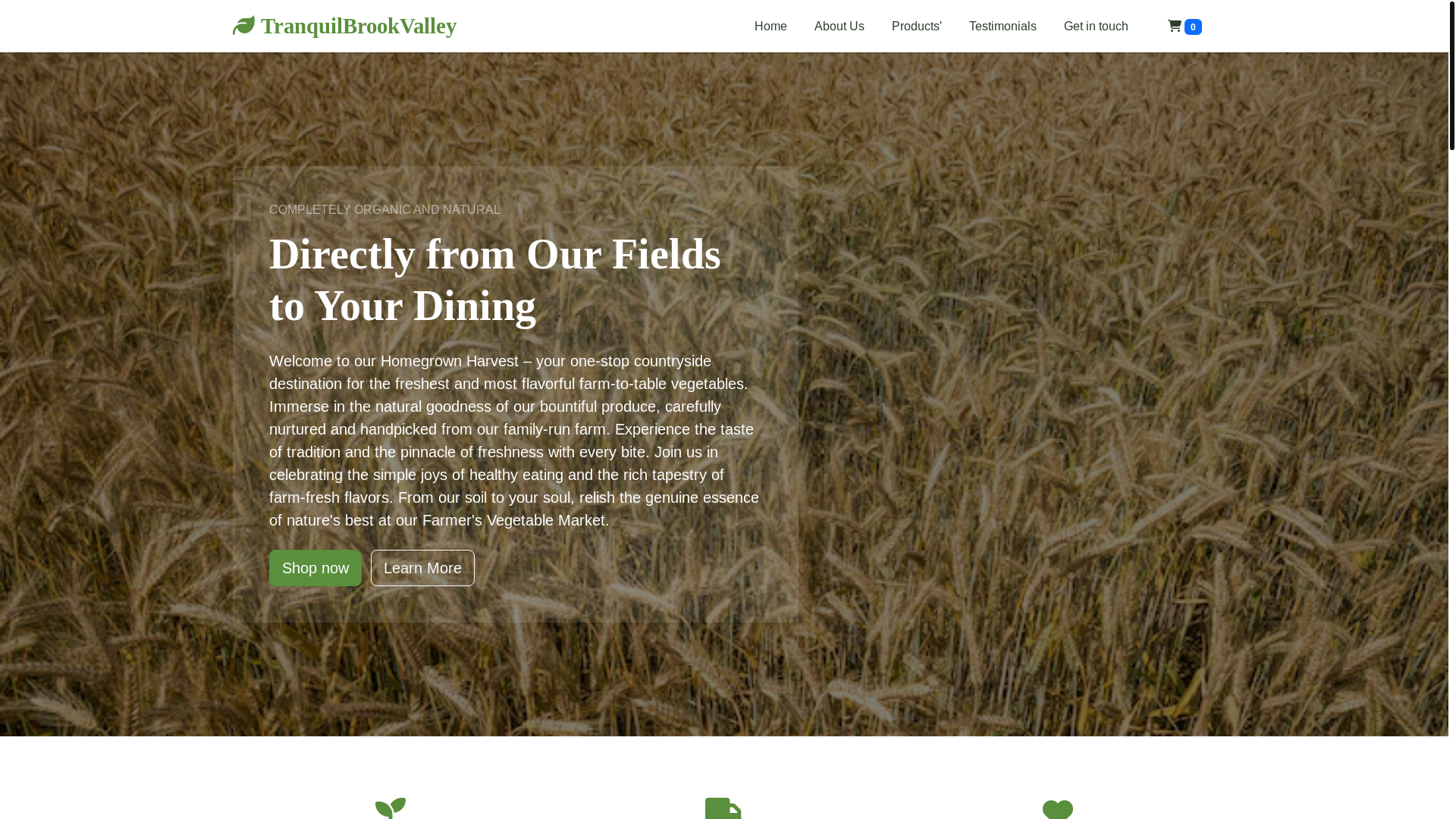 website screenshot of https://tranquilbrookvalley.rest/
