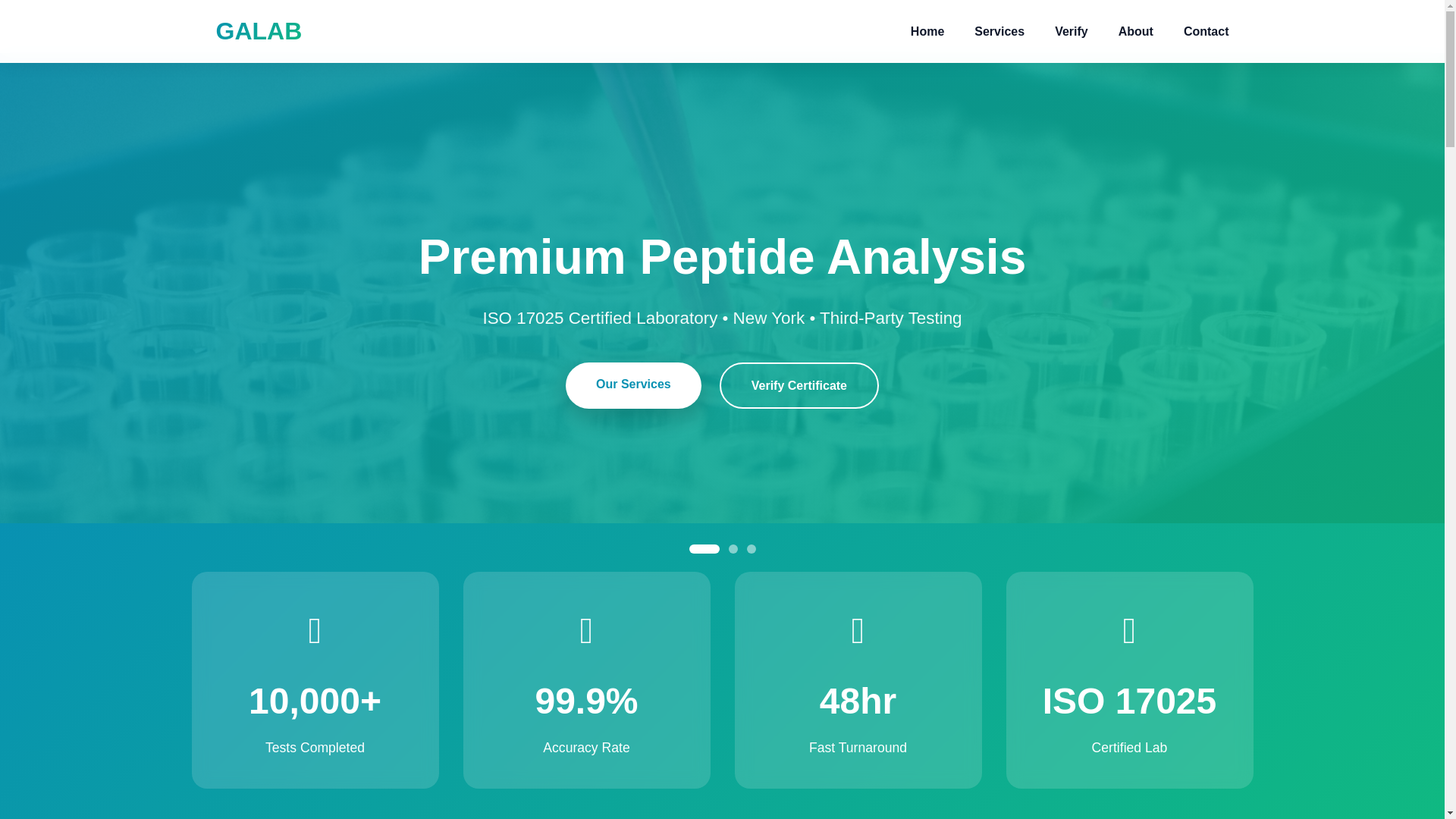 website screenshot of https://galab.report/