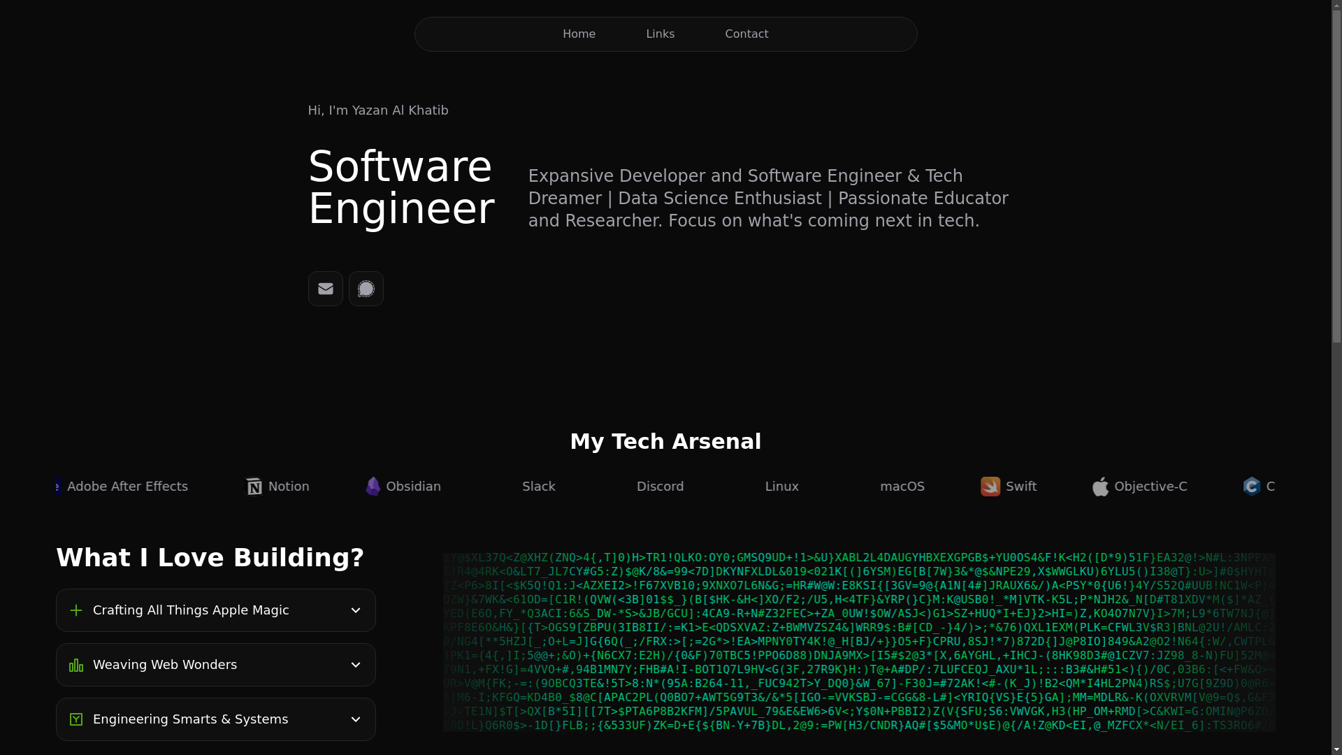 website screenshot of https://yazan-sitedev.pages.dev/