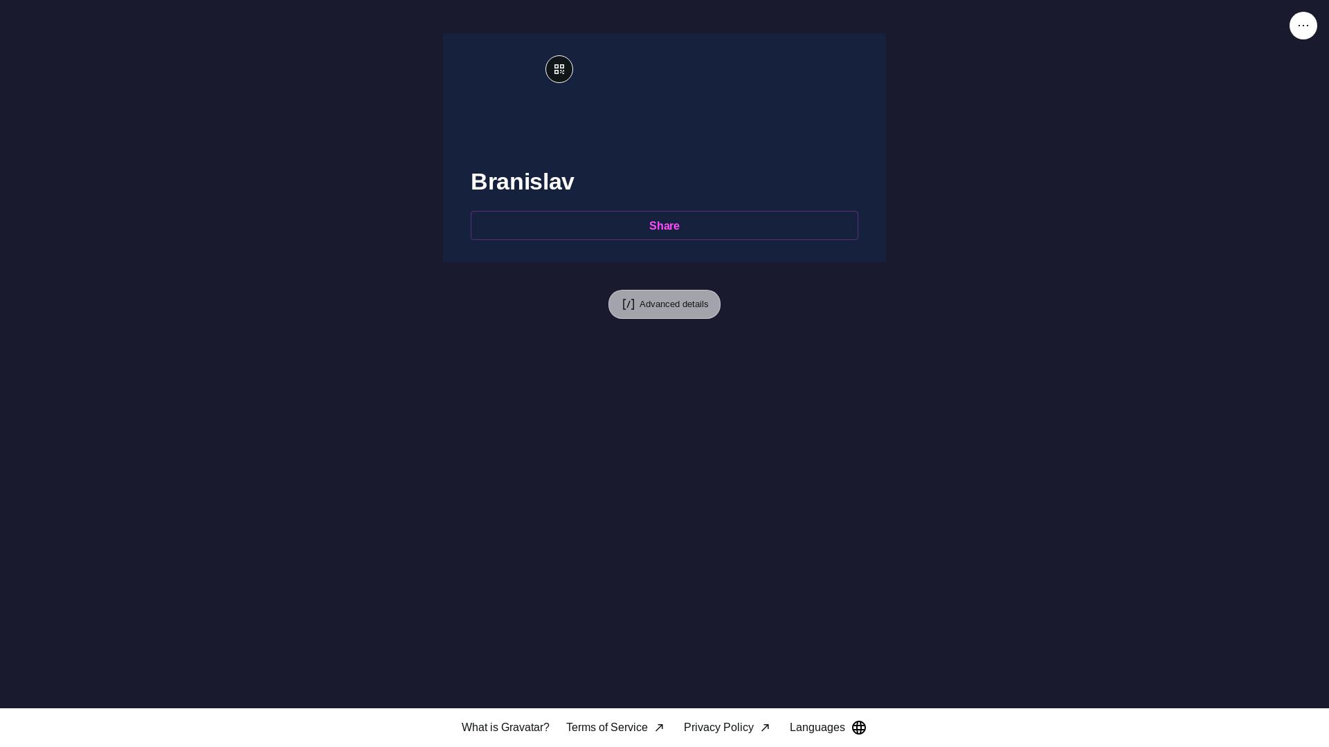 website screenshot of https://branislav.link/
