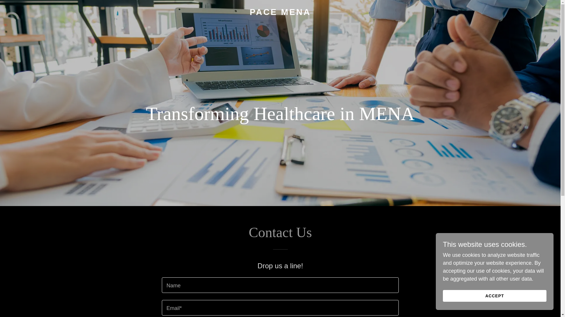 website screenshot of https://pacemena.com/