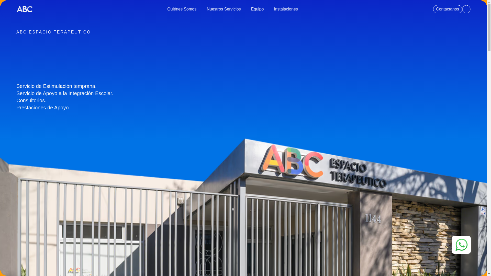 website screenshot of https://abcespacioterapeutico.com/