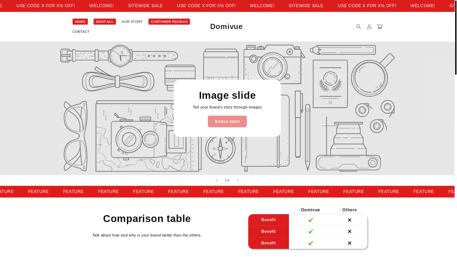 website screenshot of https://domivue.com/