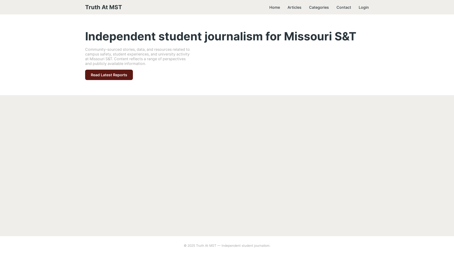 website screenshot of https://truthatmst.com/