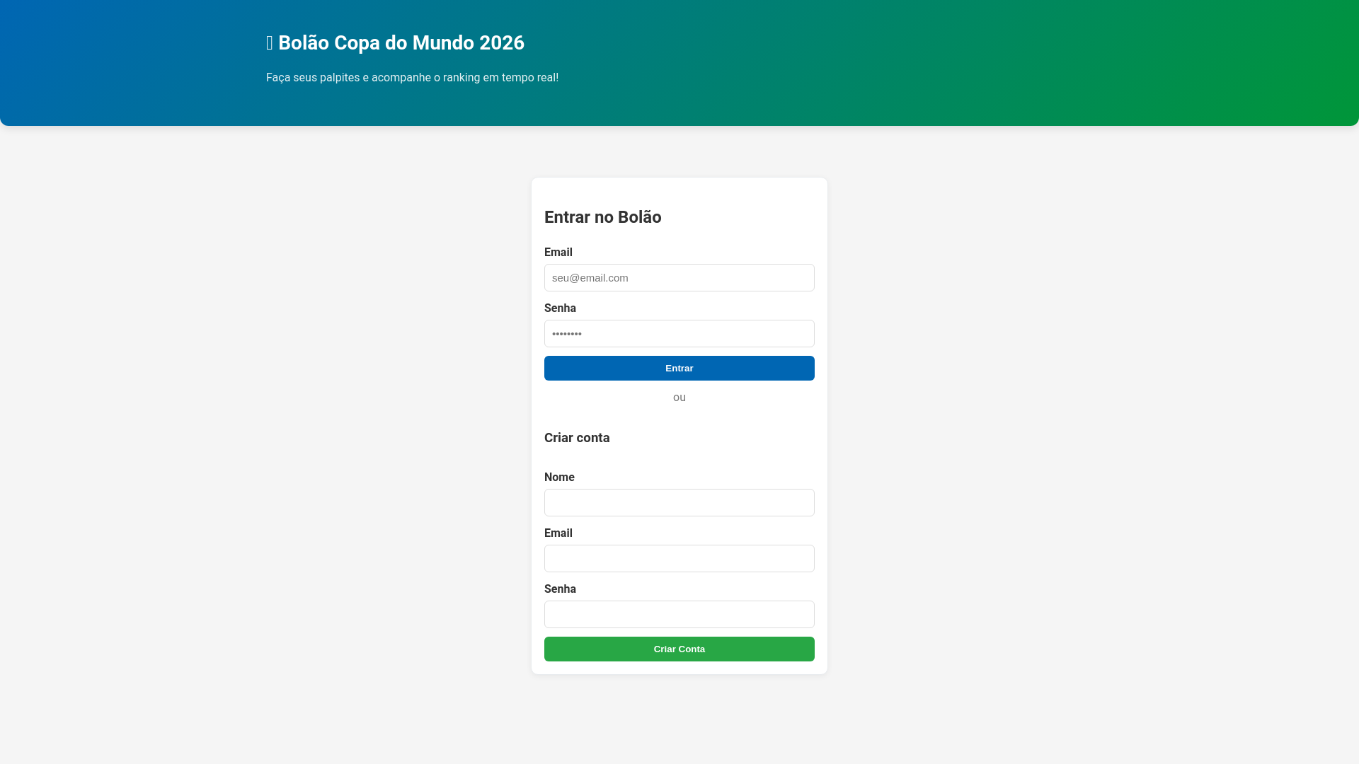website screenshot of https://bolao61.pages.dev/